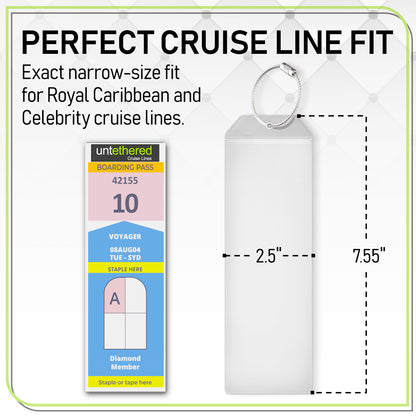 6-Pack Narrow Clear Cruise Luggage Tags