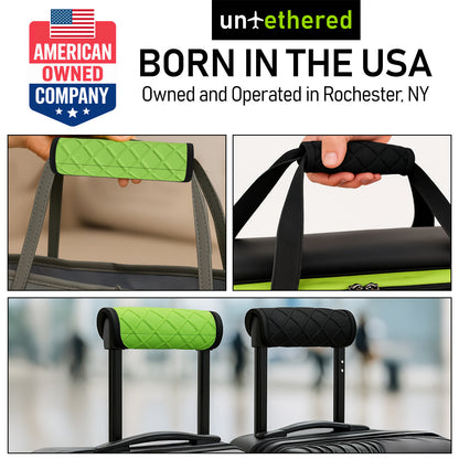 4-Pack Green Padded Luggage Handle Wraps