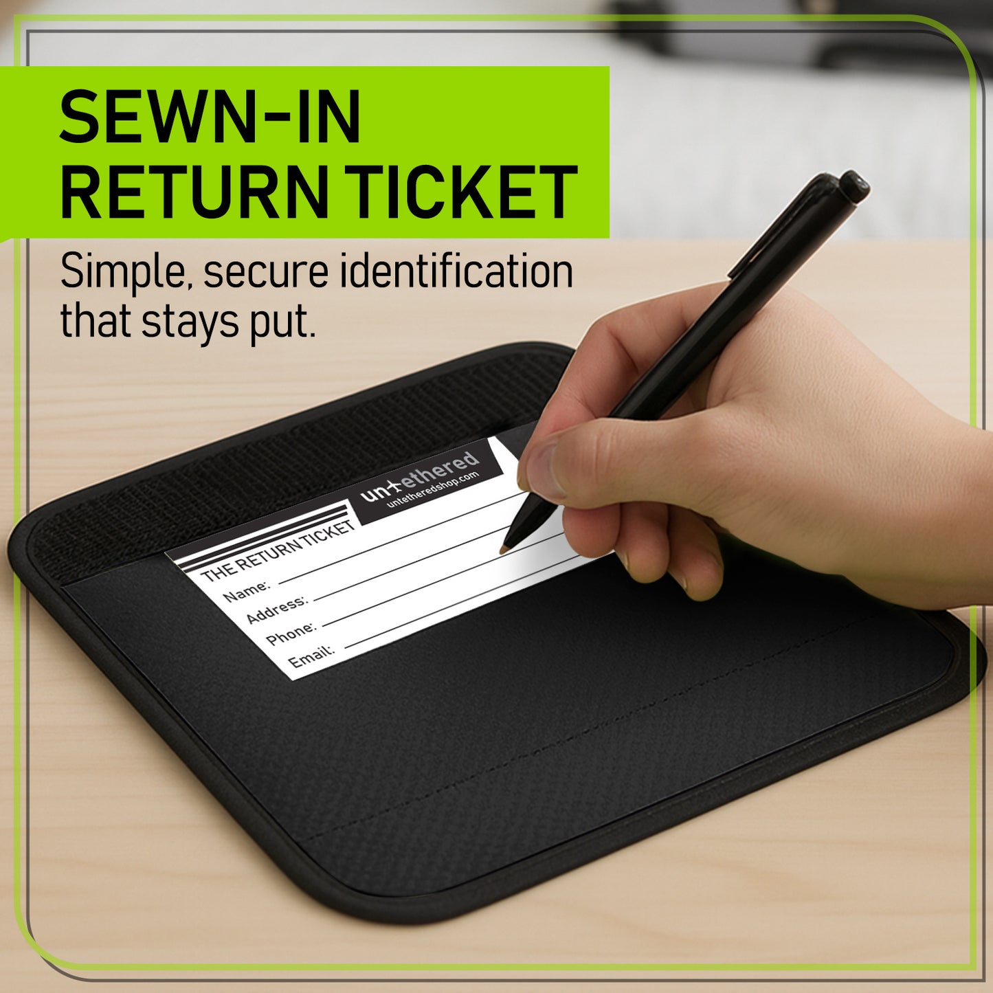 4-Pack Black Padded Luggage Handle Wraps