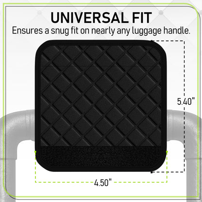 4-Pack Black Padded Luggage Handle Wraps