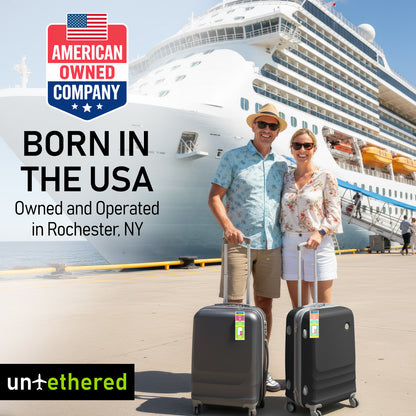 6-Pack Wide Clear Cruise Luggage Tags